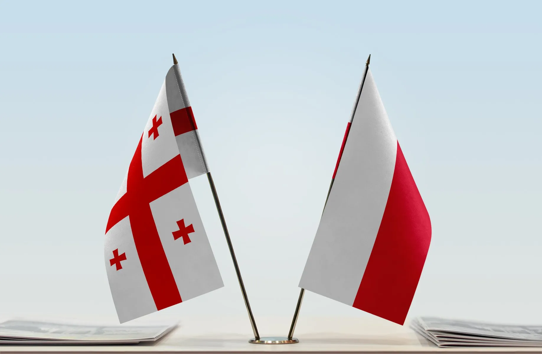 Georgia Poland Flags News
