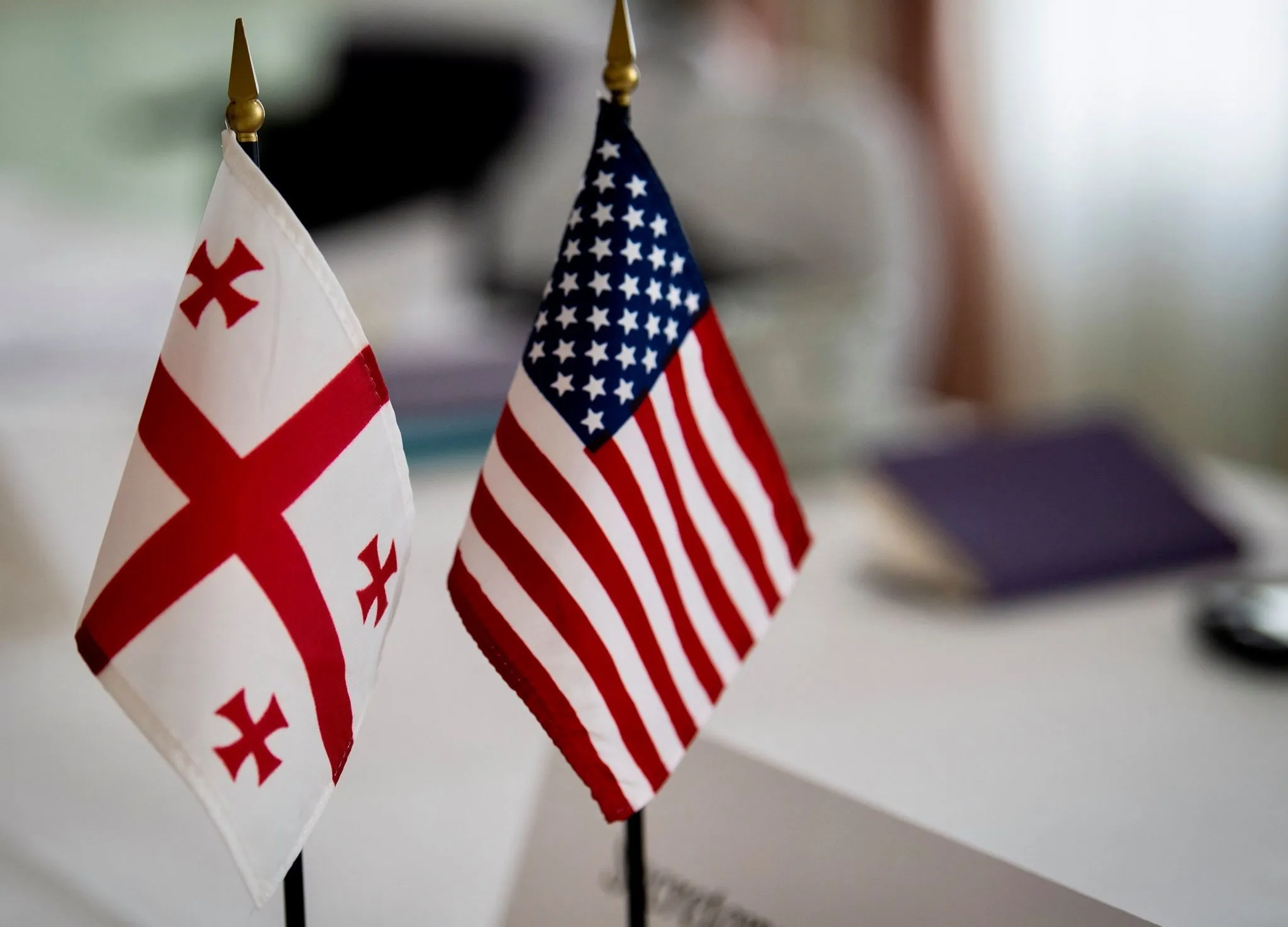 Бывшие послы США заявили о признаках автократии в Грузии 24 Georgia USA Flags e1594118491159 Лексо Лашкарава Лексо Лашкарава