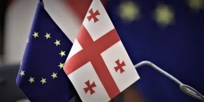 georgia eu flags 9823 Fact or Fake featured, Георгий Мелашвили, Грузинская мечта, Грузия-ЕС, Ираклий Кобахидзе