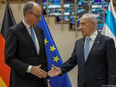 Канцлер ФРГ Мерц встретился с израильским премьером Нетаньяху 6 75050164 403.jpg Deutsche Welle Мерц-Нетаньяху