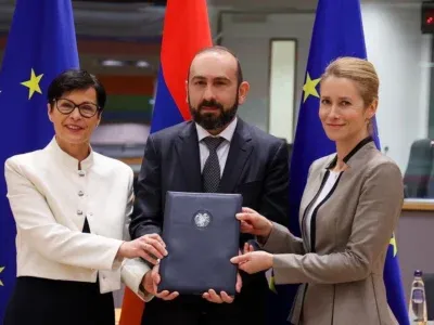 Азербайджан заявляет о своей «обеспокоенности» в связи со стратегическим соглашением между Арменией и ЕС 2 ararat mirzoyan kaja kallas marta kos новости новости