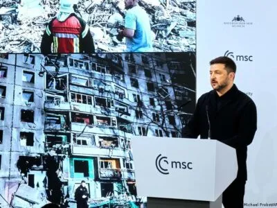 75971201 403.jpg Deutsche Welle 62-я Мюнхенская конференция, Владимир Зеленский, премия Эвальда фон Клейста, Эвальд фон Клейст