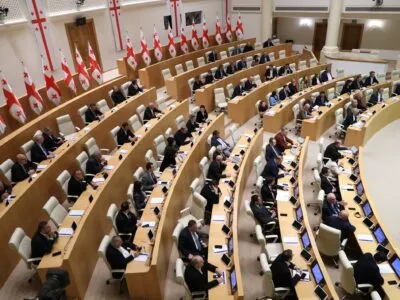 parlament новости закон о грантах, парламент Грузии, первое чтение