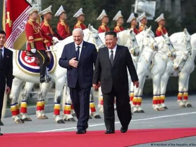 Лукашенко прибыл в Северную Корею на переговоры с Ким Чен Ыном 4 76521470 403.jpg Deutsche Welle Александр Лукашенко