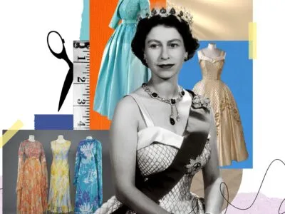 Коллаж из нарядов королевы