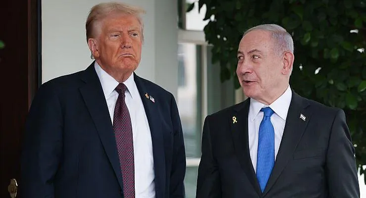 Дональд Трамп и Биньямин Нетаньяху, архивное фото - сентябрь 2025