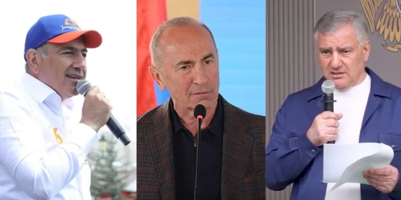 nikol pashinyan robert kocharyan and samvel karapetyan 20260515 125014 новости OC Media, Азербайджан, Армения, выборы в Армении, Никол Пашинян, Роберт Кочарян