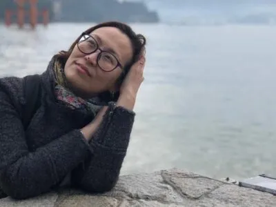 Айгуль Сайлыбаева во время рабочей поездки в Японию, 2019 год