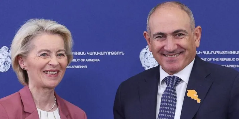 С чем глава Еврокомиссии фон дер Ляйен приехала в Армению? 1 77813837 403.jpg Deutsche Welle Урсула фон дер Ляйен
