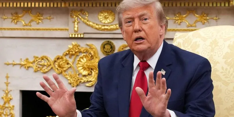 US President Donald Trump in the Oval Office of the White House on July 14, 2026 in Washington, DC.