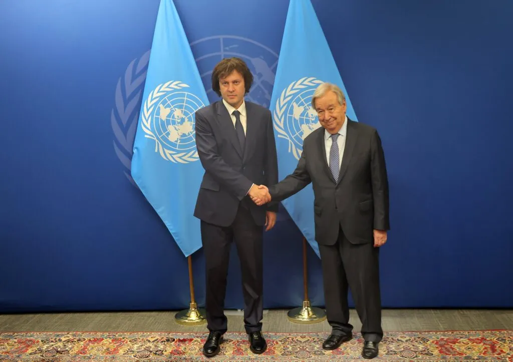 Georgian Prime Minister Meets UN Secretary-General in New York