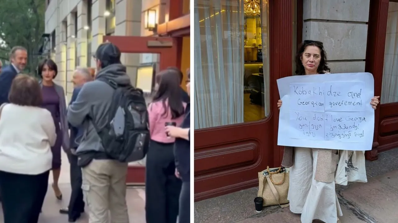 “Aren’t You Ashamed?”: Georgian Emigrants Stage Protest Against Bochorishvili in New York