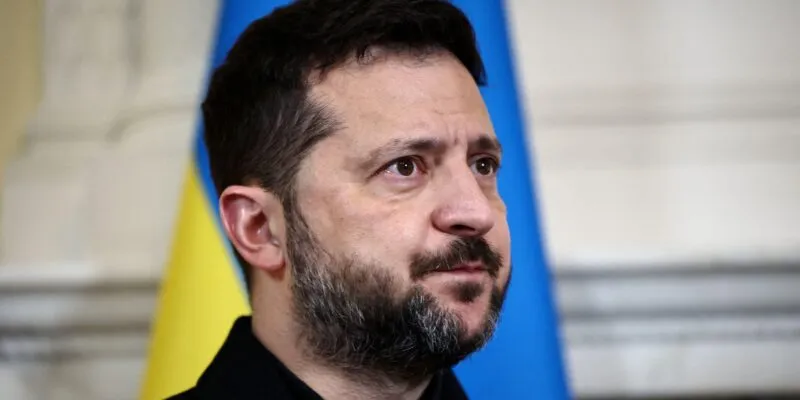 «Все. Хватит». Зеленский объявил о конце «энергетического перемирия», Украина возобновила удары по российским НПЗ 1 Зеленский на фоне украинского флага.