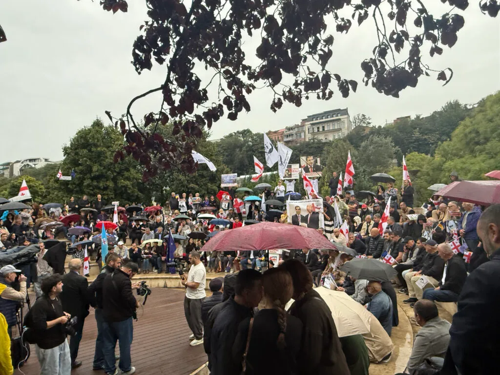 Protest Demanding the Release of Mikheil Saakashvili Held in Tbilisi